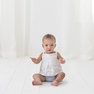 aden + anais Starburst Smocked Baby Top